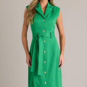 NEW Prosperina Jacqueline Midi Dress – Grass Green